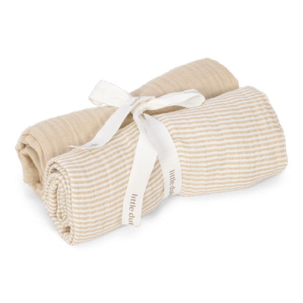 זוג חיתולים 70×70 Beige Stripes